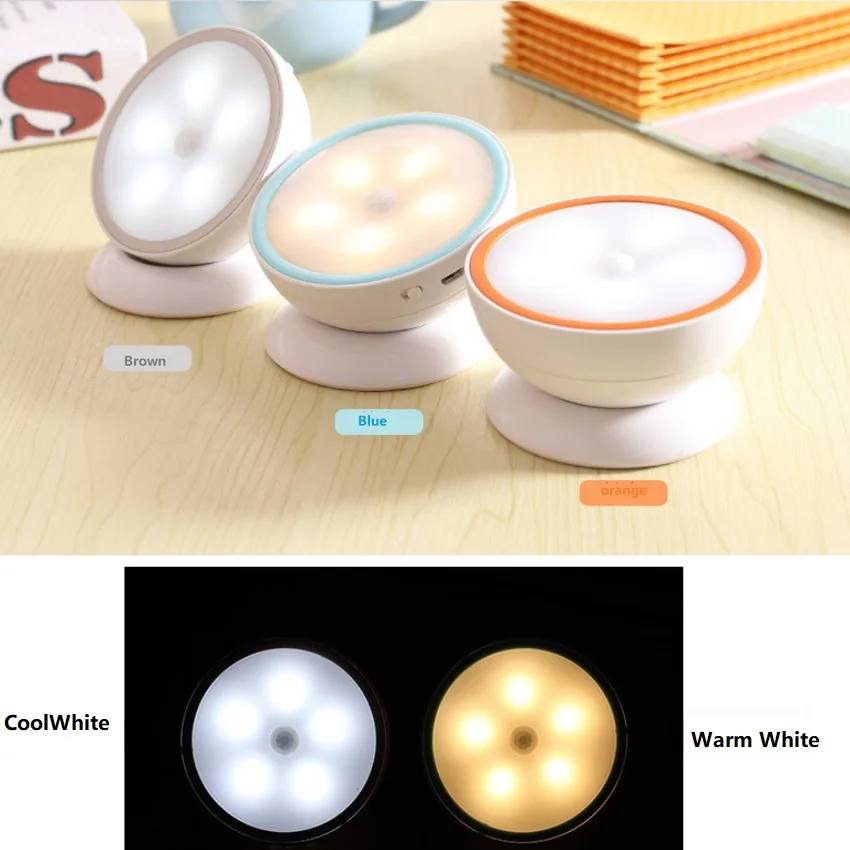 

rechargeable motion sensor wall lamp night light sensor light for closet hallway cabinet