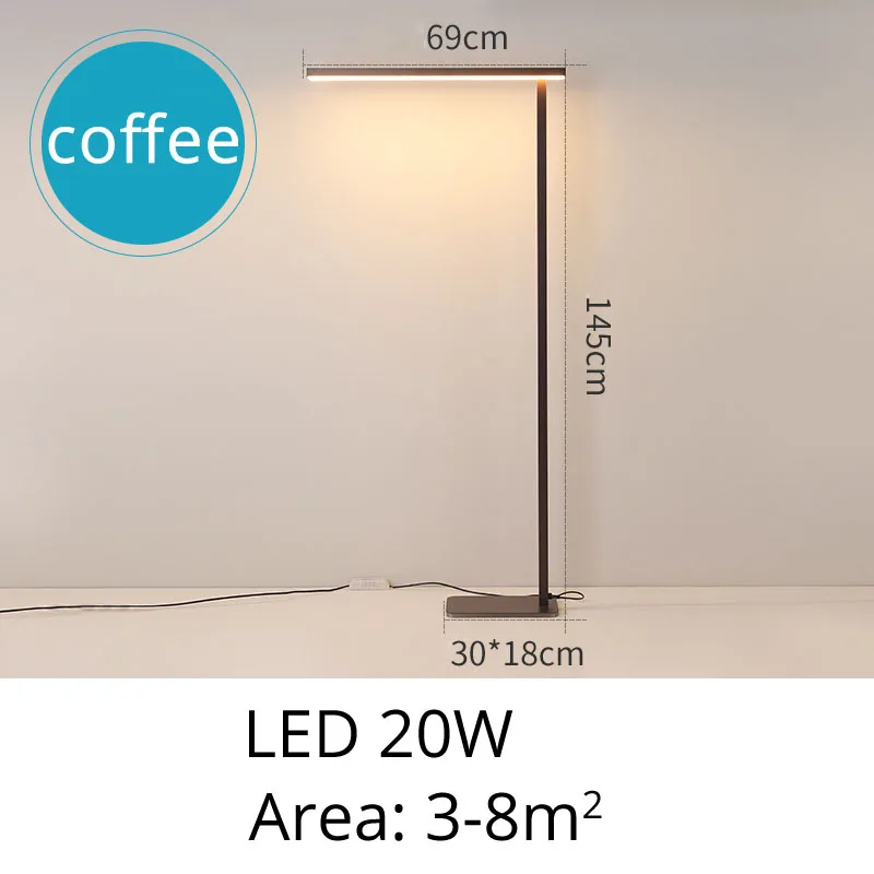 coffee floor light Современный 13 Вт 20 Вт Светодиодный настольный светильник для спальни, для чтения, для дома, настольный светильник, прикроватный, модный светильник, для исследования, для защиты глаз, вилка США/ЕС - Цвет абажура: coffee floor light