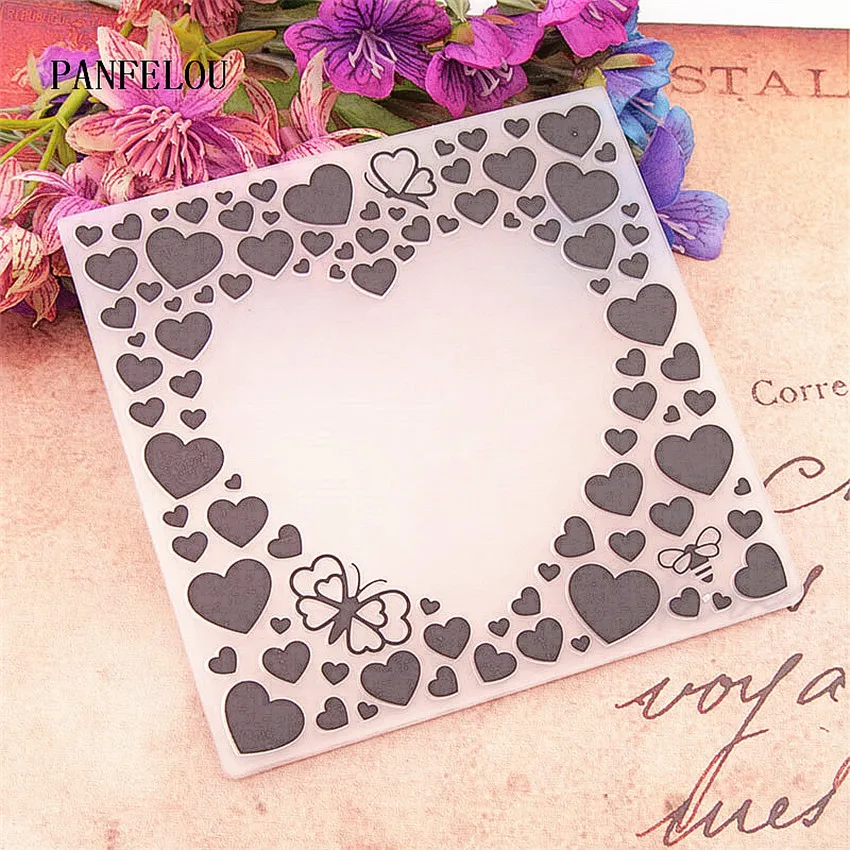 PANFELOU 3D сладкий lovee папки для тиснения Пластик Скрапбукинг DIY шаблон Fondant (сахарная)
