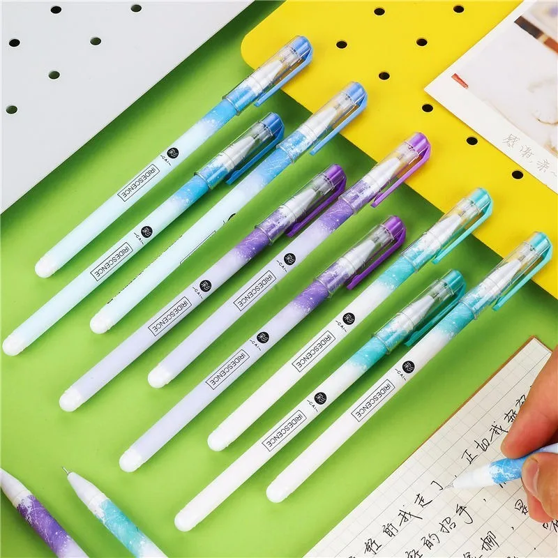 12 шт. 0 5 мм креативные милые Пластик гелевые ручки Kawaii красочные подарочный набор