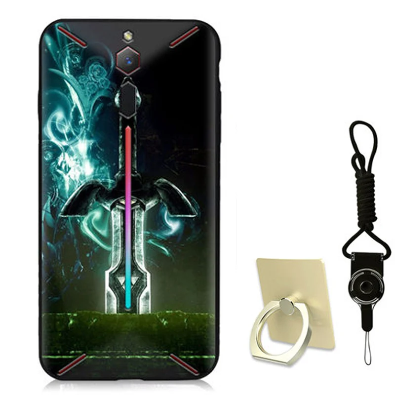 Для zte Nubia Red Magic mars Game Phone крутой мультяшный Мягкий силиконовый чехол для телефона Red Magic Mars cover Black boder для Nubia NX619J