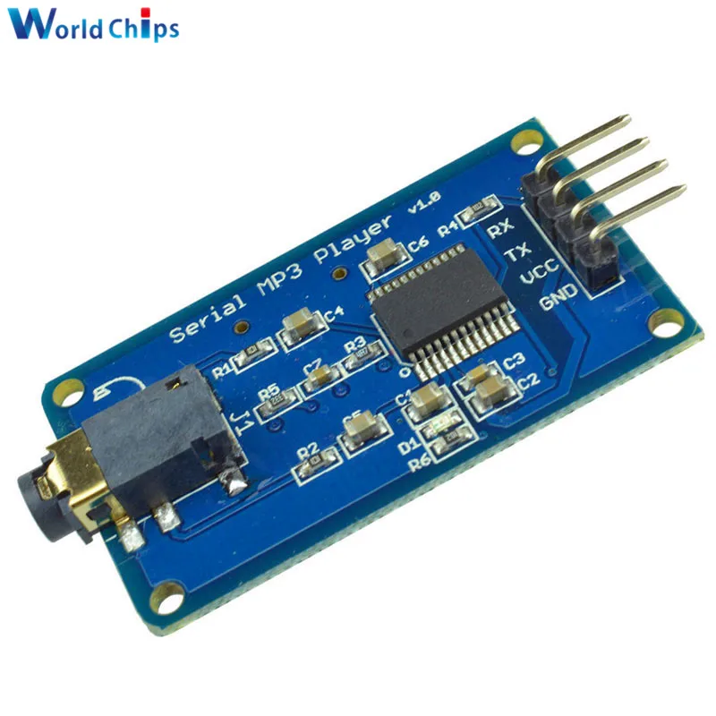 YX5300 UART ttl последовательное управление MP3 музыкальный плеер модуль Поддержка MP3/WAV Micro SD/SDHC карты для Arduino/AVR/ARM/PIC 3,2-5,2 В DC