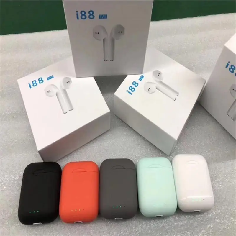 2019 Новый i88 наушники вкладыши TWS с Беспроводной стерео Bluetooth 5 0 гарнитуры