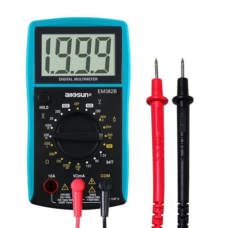 all-sun EM382B ЖК-цифровой мультиметр DC/AC вольтметр непрерывность беспроводной диодный тестер Корабль из России