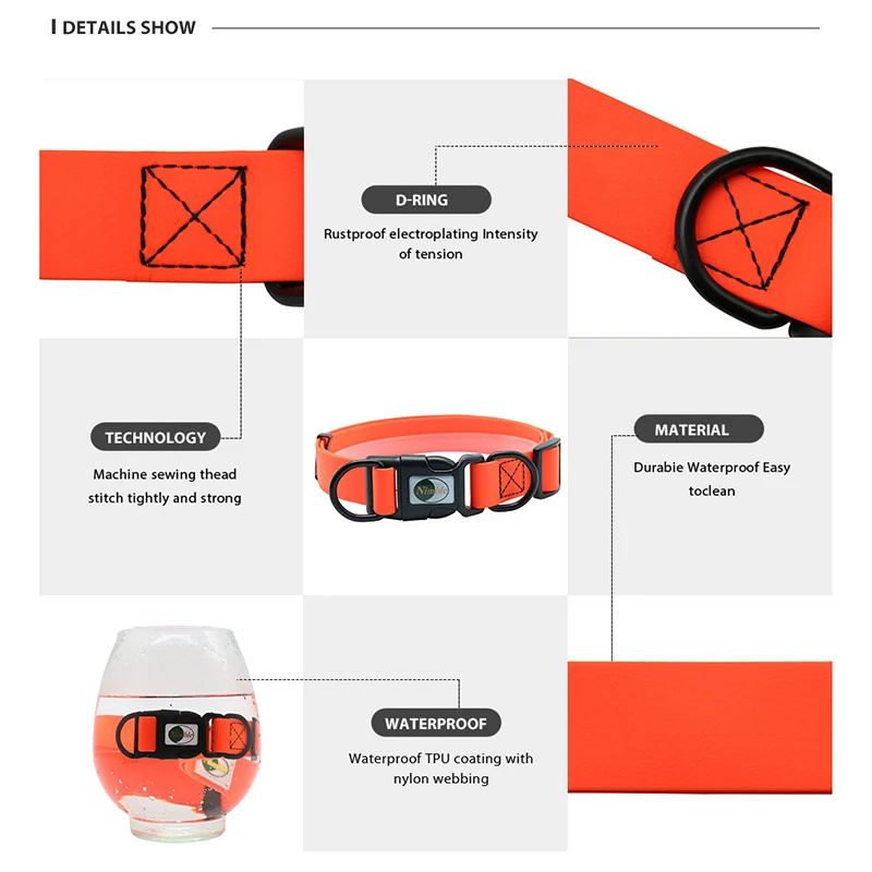 NIMBLE регулируемая застежка для ошейника с подкладкой индивидуальный ошейник из