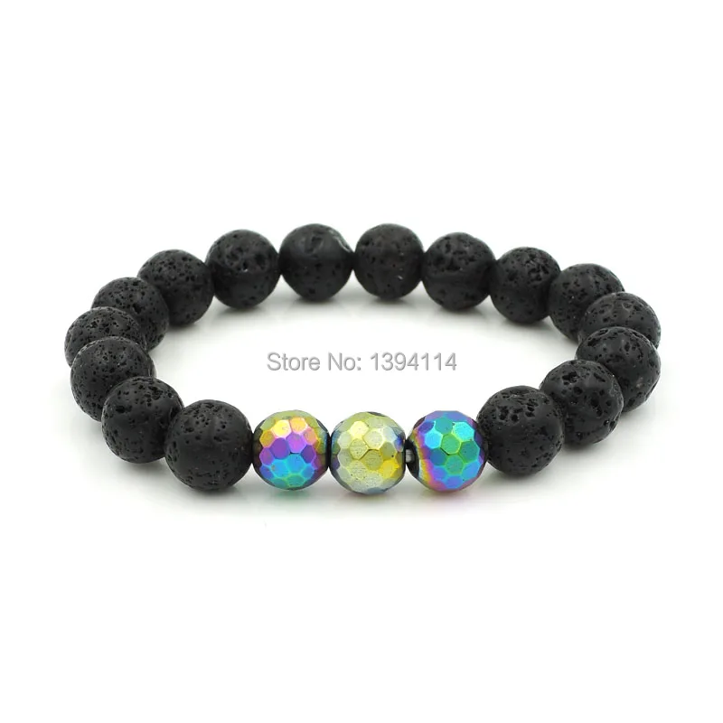 Титановые радужные/Золотые/серебряные r/коричневые гематит и вулканические