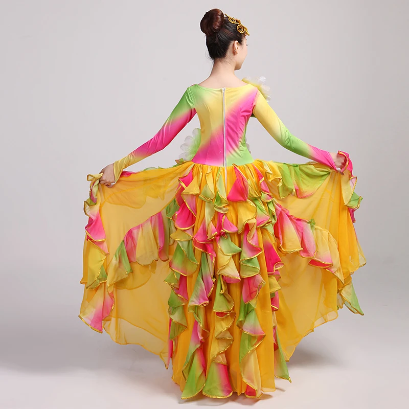 Костюм фламенко для фестиваля выпускного женская одежда плавания народных