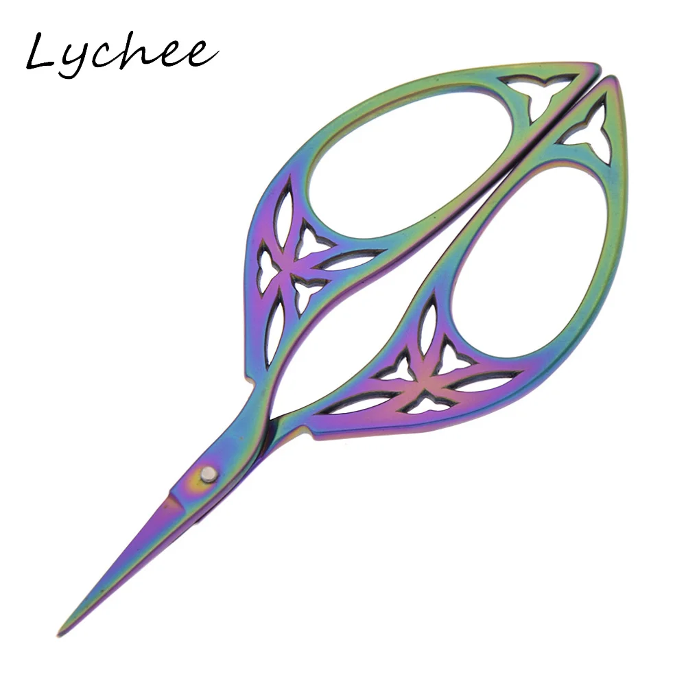 Lychee винтажные ножницы из нержавеющей стали с титановым покрытием и красочными