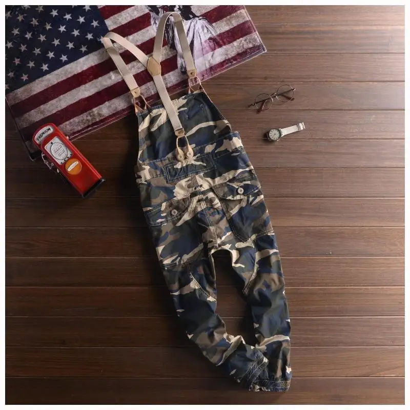 New Fashion Ripped Mens Denim Overalls Jeans Men's Clothing Casual Distrressed Jumpsuit Pants For Man Hommes | Мужская одежда