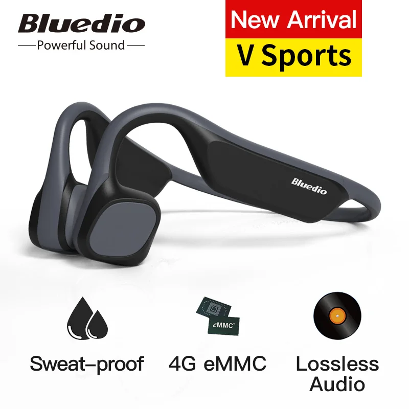 Новое поступление Bluedio v-спортивные беспроводные bluetooth наушники костяные