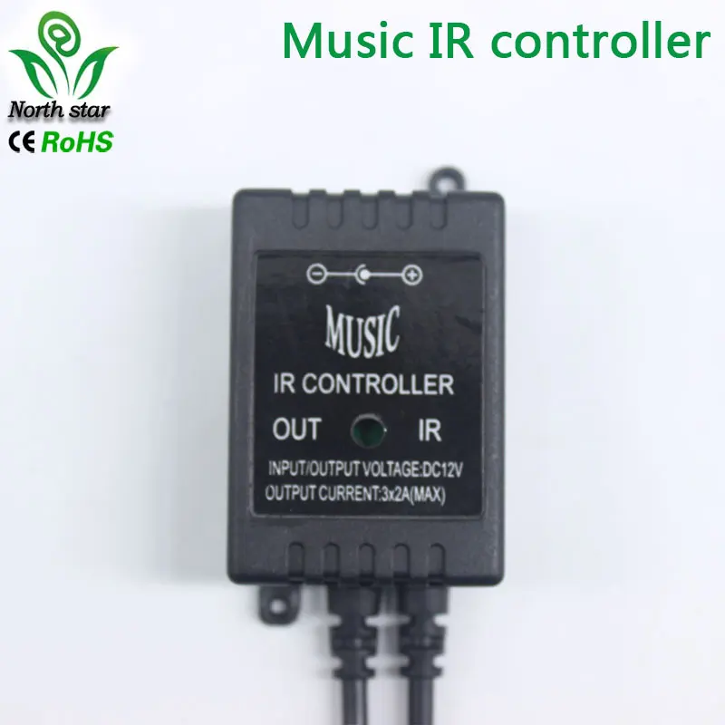 New 20 Key Music IR Controller Black Sound Sensor Remote For RGB LED Strip High Quality | Лампы и освещение
