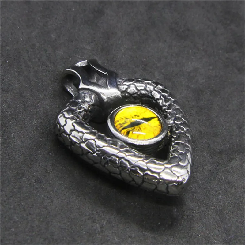 

Rany&Roy Newest Yellow Red Eyeball Cool Pendant 316L Stainless Steel Jewelry Fashion Band Party Punk Pendant
