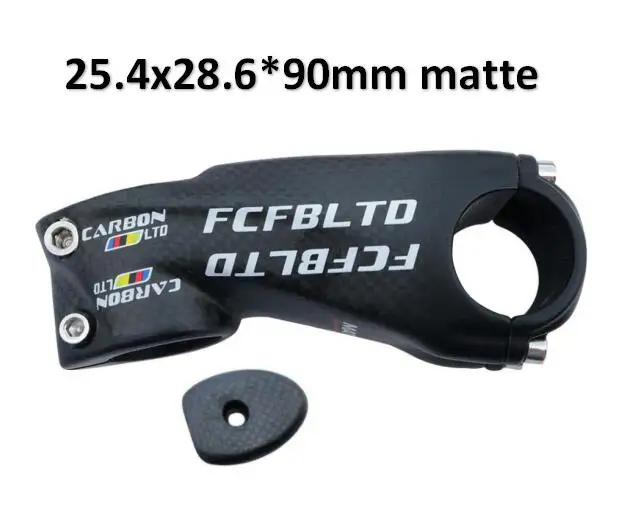 matte FCFB сверхлегкий 3 k вынос руля из углеродного сплава дорога велосипед вынос руля для велосипеда 31,8 мм 25,4 мм передняя вилка для горных велосипедов ствол 28,6 мм 50-120 мм - Цвет: matte