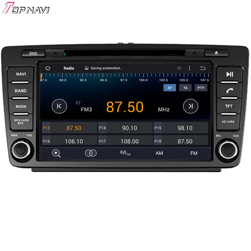 Topnavi 8 ''четырехъядерный Android 6 0 Автомобильный DVD-плеер для SKODA OCTAVIA 2005-2008/2013- 16 Гб