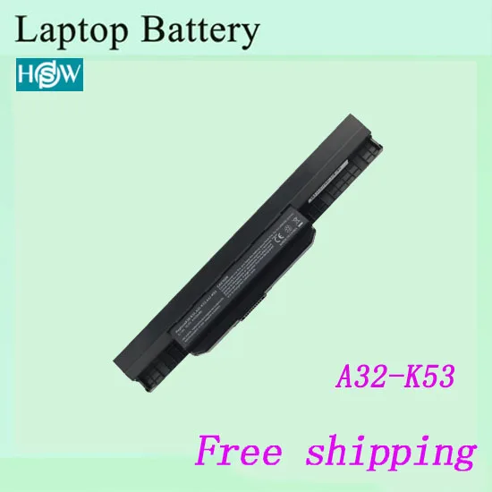 Новый аккумулятор K53 для ноутбука Asus K53B K53BY K53E K53F K53J K53S K53U K53T Аккумуляторы