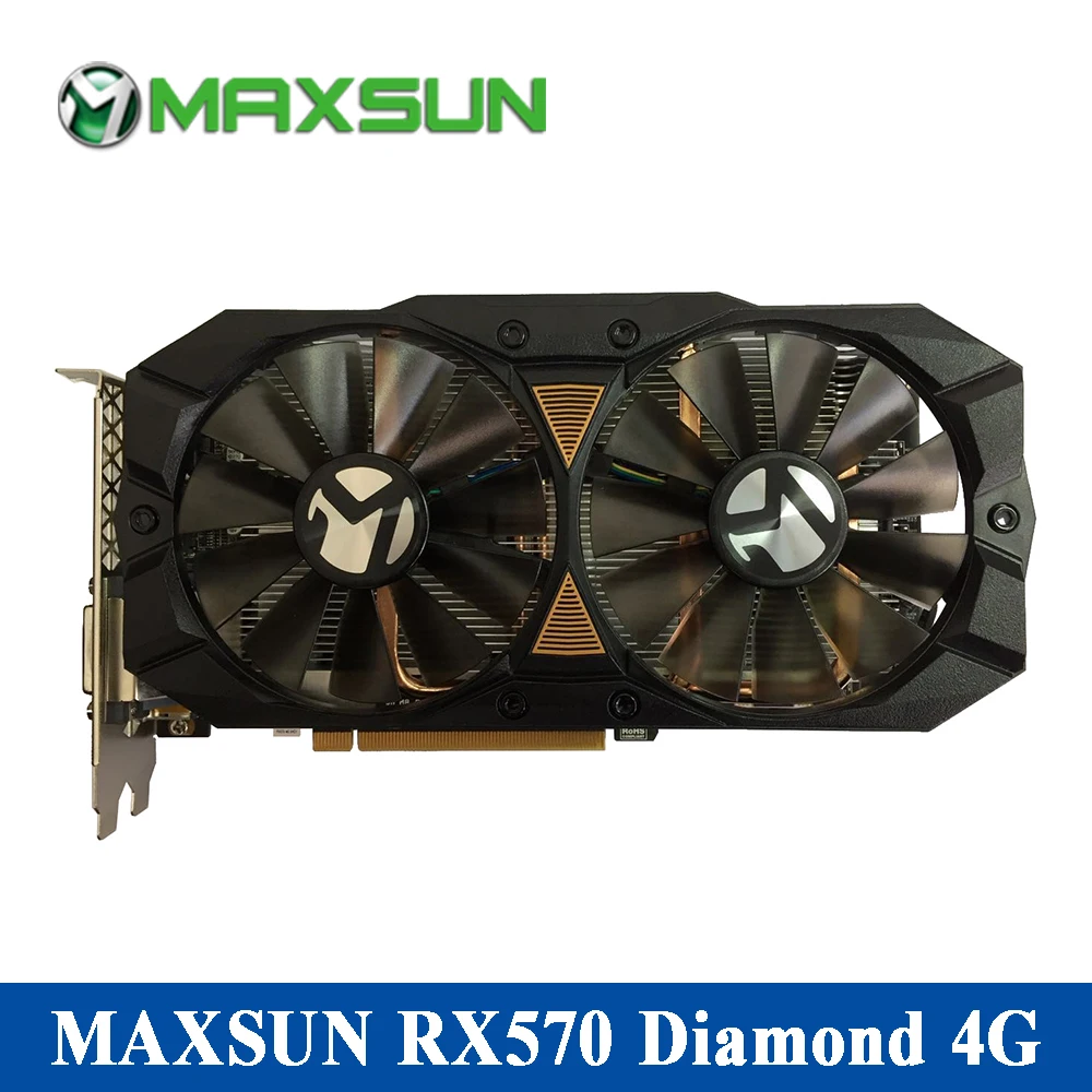 MAXSUN RX570 Diamond 4G видеокарта AMD GDDR5 256bit 29 6 30.6Mh/s 7000 МГц 1168 1244 PCI Express 3 0 графическая карта