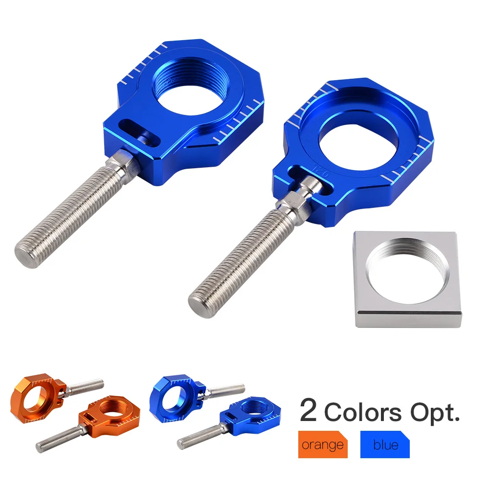 

CNC Rear Axle Blocks Chain Adjuster For KTM 125 200 250 300 350 450 SX SXF XC XCF 2013-2019 Husqvarna TC FC FX TX 2017-2019