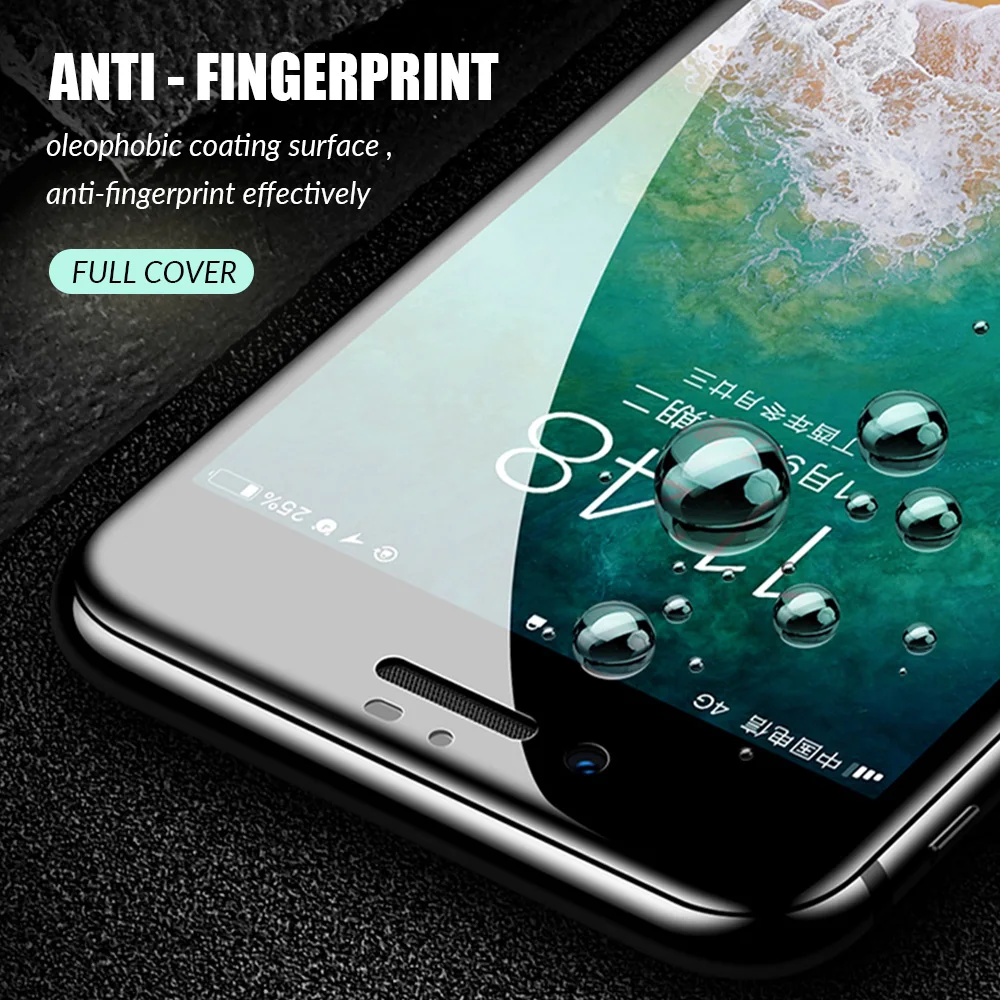 9D изогнутое закаленное стекло для iPhone 8 7 6 S Plus защита экрана полное покрытие краев