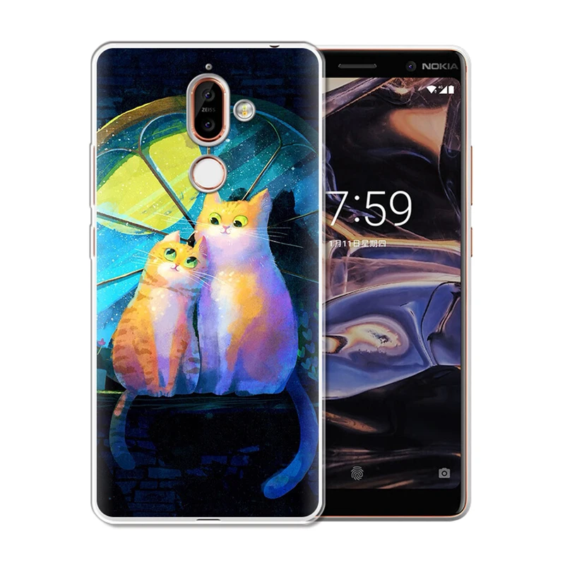 Для Nokia 1 3 5 8 6 2 7 Plus 9 X6 2018 X7 X3 чехол для телефона Мягкий Силиконовый ТПУ мультяшный
