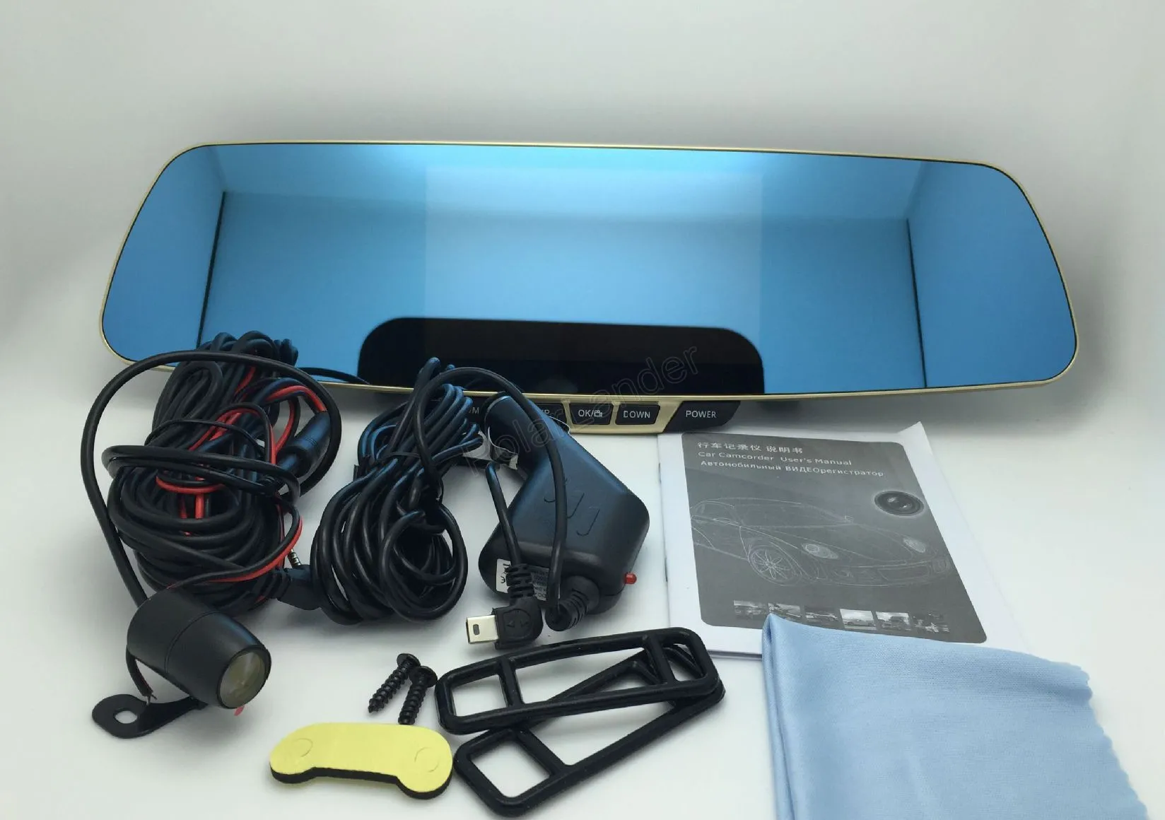 Высококачественное Автомобильное зеркало заднего вида DVR видеорегистратор с 2