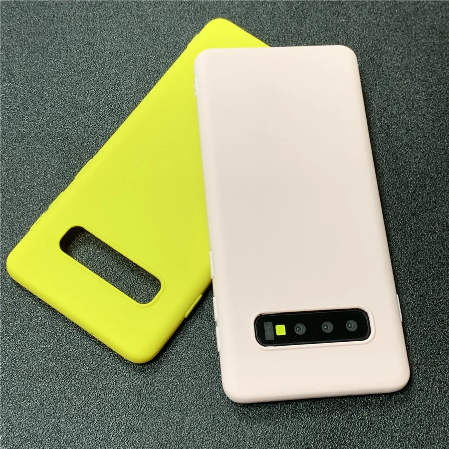 Матовый чехол карамельного цвета из ТПУ для Samsung Galaxy S10 Plus S10e S8 S9 Note 9 8 5 A7 2018 M10 M20 S7edge