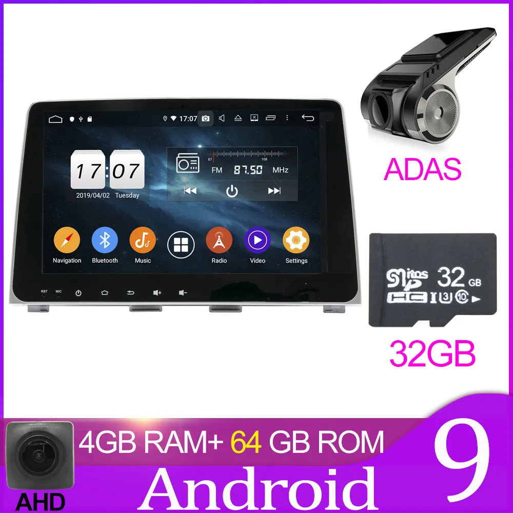 64GB with ADAS Owtosin автомобильный Радио Мультимедиа Видео плеер навигация gps Android 9,0 для hyundai Sonata автомобиль 4 Гб ram 32 Гб rom - Цвет: 64GB with ADAS
