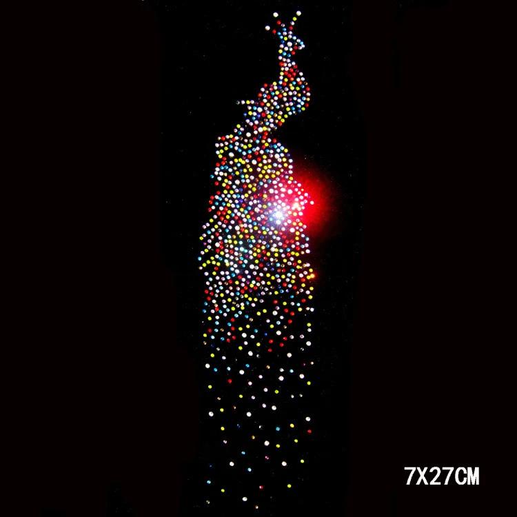 Прозрачные стразы сделай сам горячая фиксация аппликация из страз узор одежда с