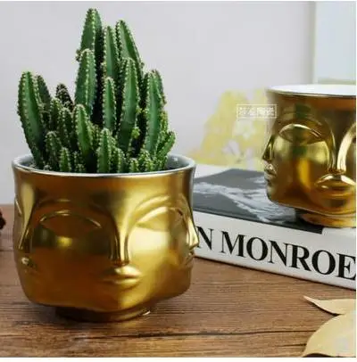 American country art creative face model ceramic vase home desktop decoration crafts beautiful porcelain | Дом и сад