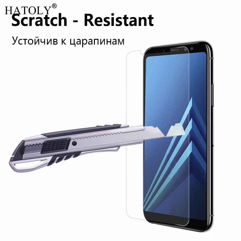 Закаленное стекло для Samsung Galaxy A6 Plus 2018 2 шт. тонкая защитная пленка A6Plus A605 HATOLY |