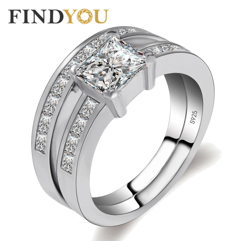 FINDYOU модное кольцо на головщину наборы квадратной формы с кубическими