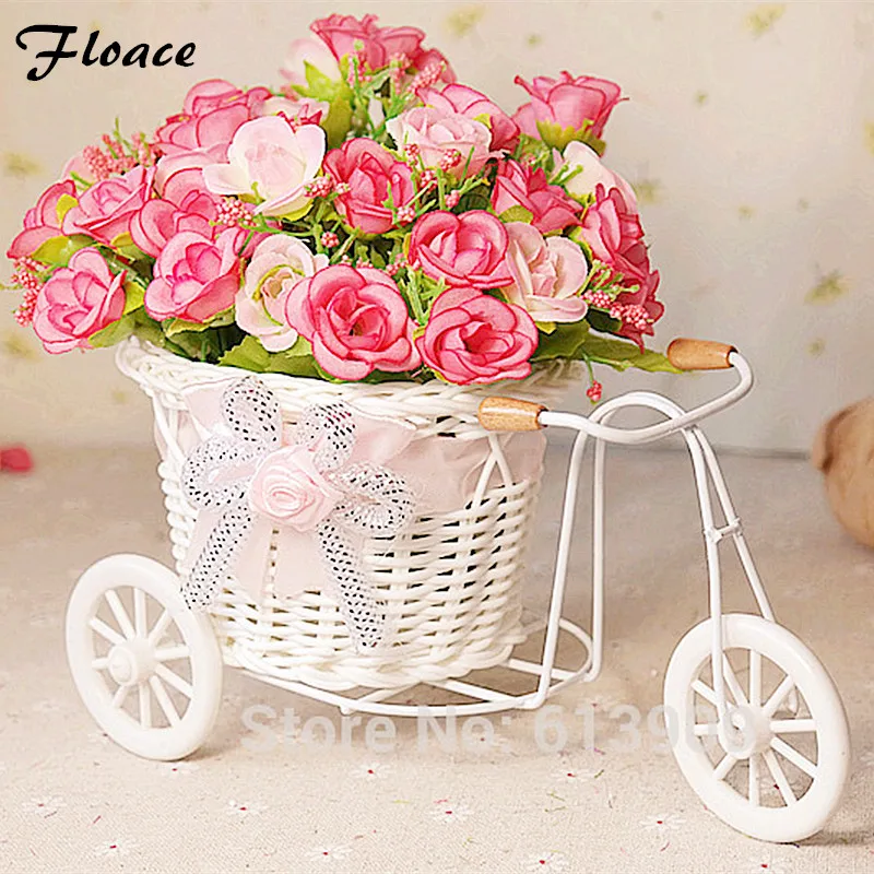 

Floace flowers + vase Small floats rose artificial flowers decoration flower Home furnishings