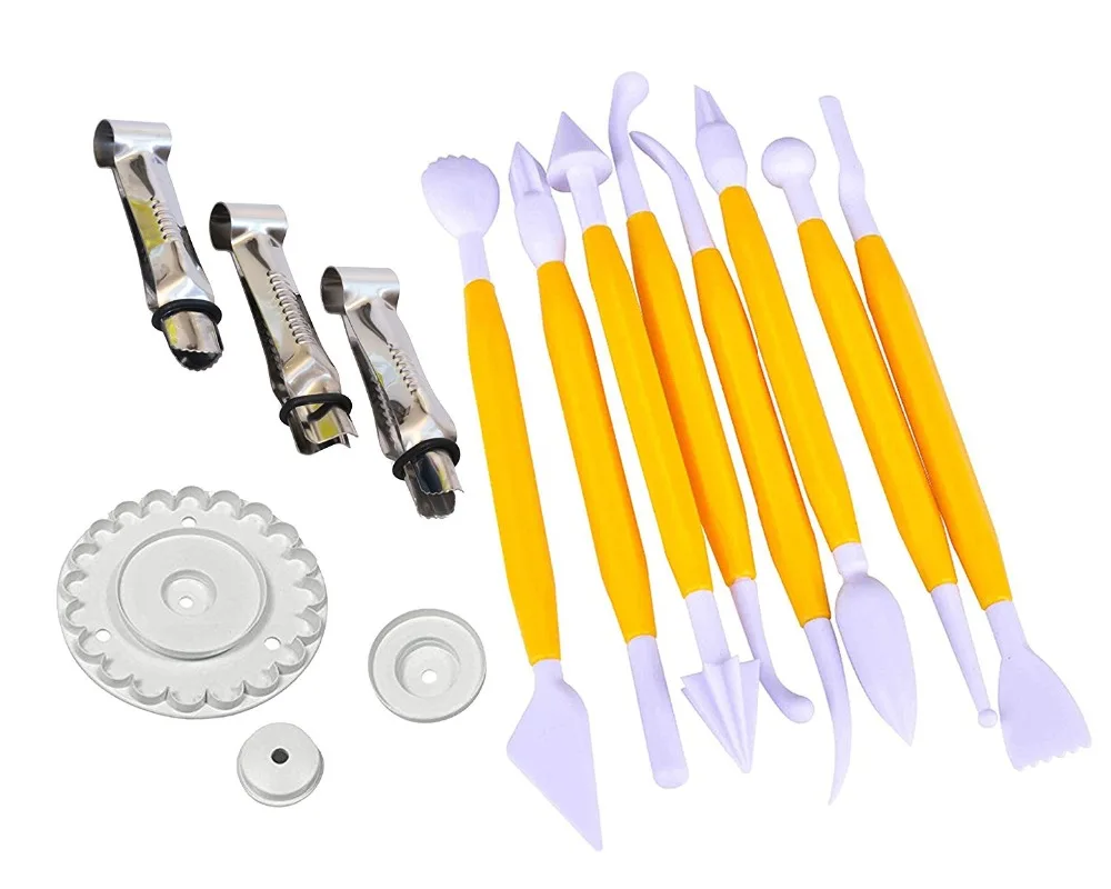 15 шт. комплект для украшения торта помадка Моделирование Инструменты Набор