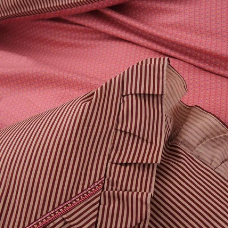 

100% Pure Cotton Princess Bedding Set Korean Style Duvet Cover Patchwork Duvet Cover Pillowcase Flat Bedspread Bear Polka Dot