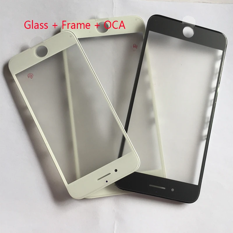 Внешнее стекло со средней рамкой + OCA вместе для iPhone 7 7G plus 8 передняя стеклянная