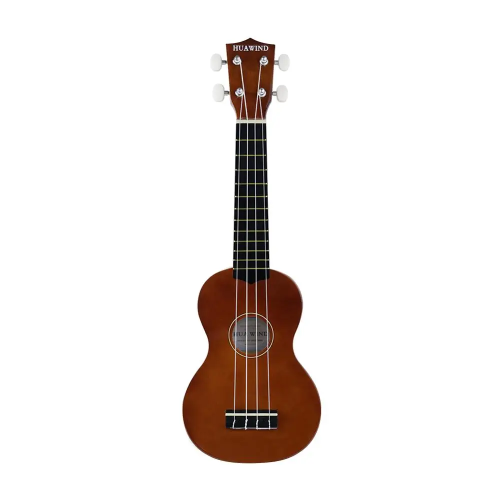 HUAWIND укулеле 21 дюймов начинающих Ukelele палисандр светло-коричневый дерева сделаны укулеле для детей с полной Наборы сумка Палочки и тюнер Guita - Цвет: Коричневый