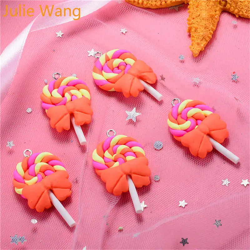 Julie Wang 10 шт. полимерные глиняные конфеты конфетные изделия ручной работы подвески