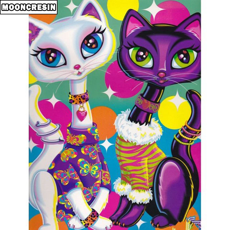 

Diy полностью квадратная Алмазная картина Кошка Животное ручная работа алмазная вышивка крестиком Хрустальная мозаика Рождественский Пода...