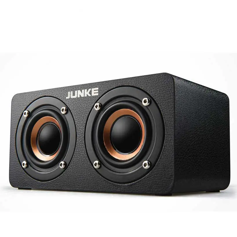 Black JUNKE Портативный 10 Вт Bluetooth динамик беспроводной 3D стерео домашний кинотеатр Настольный динамик s caixa де сом Поддержка FM радио Aux TF колонка - Цвет: Black