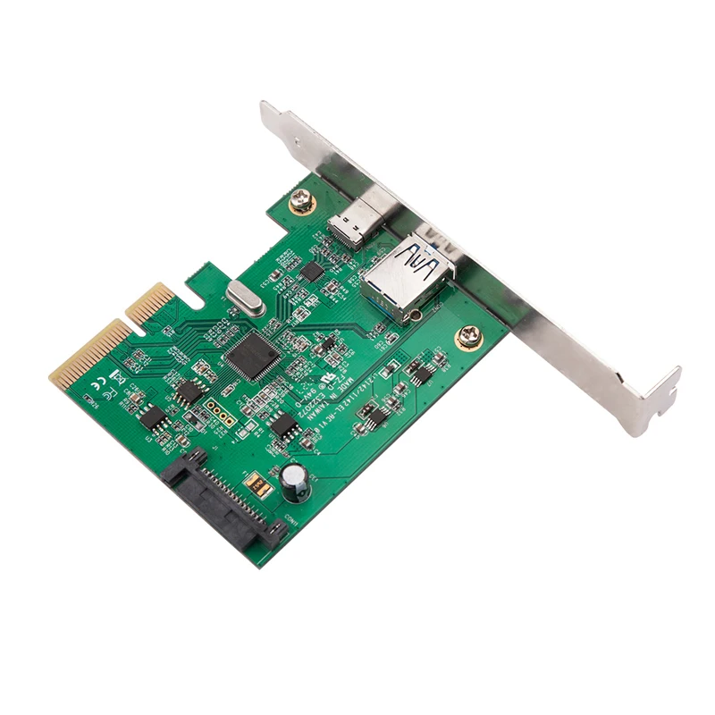 H1111Z PCI Express к USB3.1 USB-C + Type-A карта контроллера хоста до Gen-II 10 Гбит/с повышенной