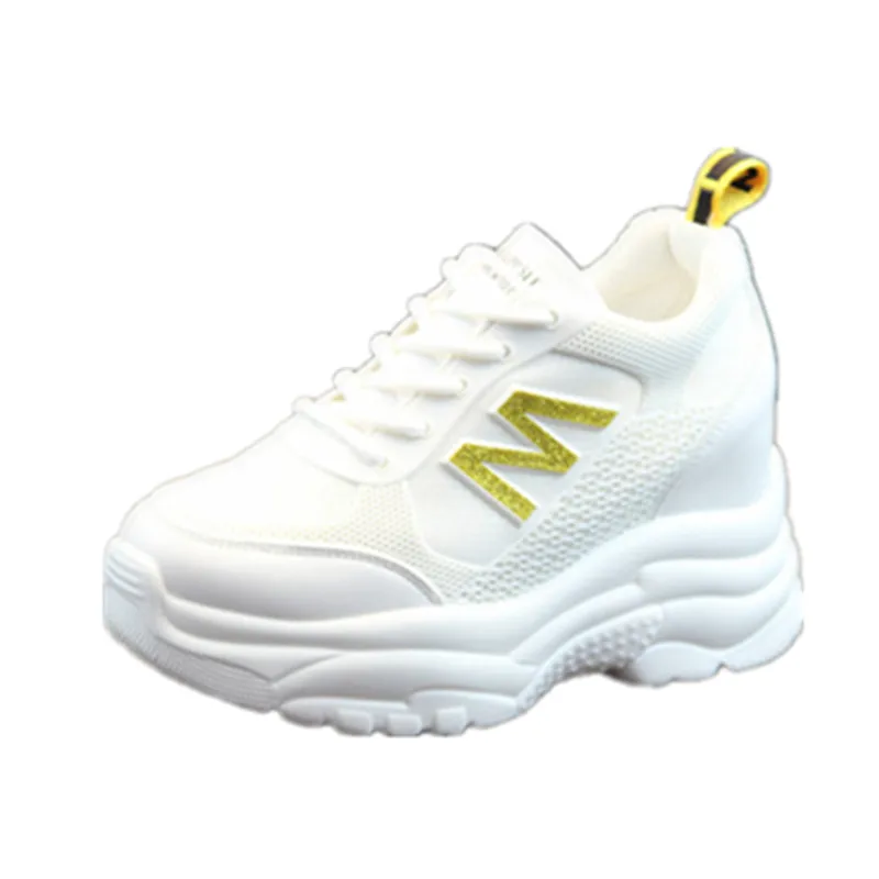 

2019 Women Shoes Autumn White Shoes Sneakers Women Fashion Brand Retro Platform Shoes Ladies Footwear Breathable Mesh Sneakers