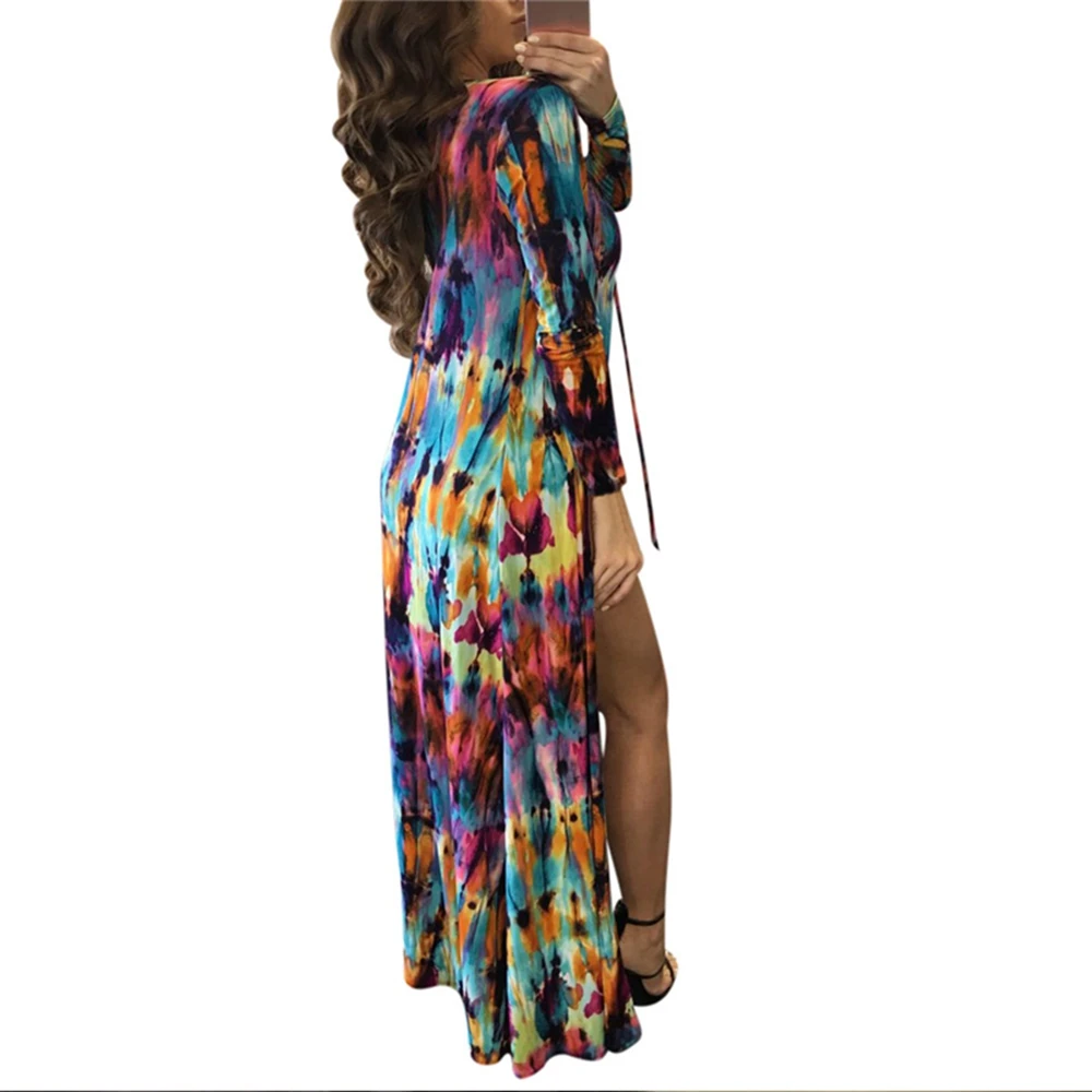 Женский купальник на тонких бретельках длинное пляжное платье с принтом 2 шт. |