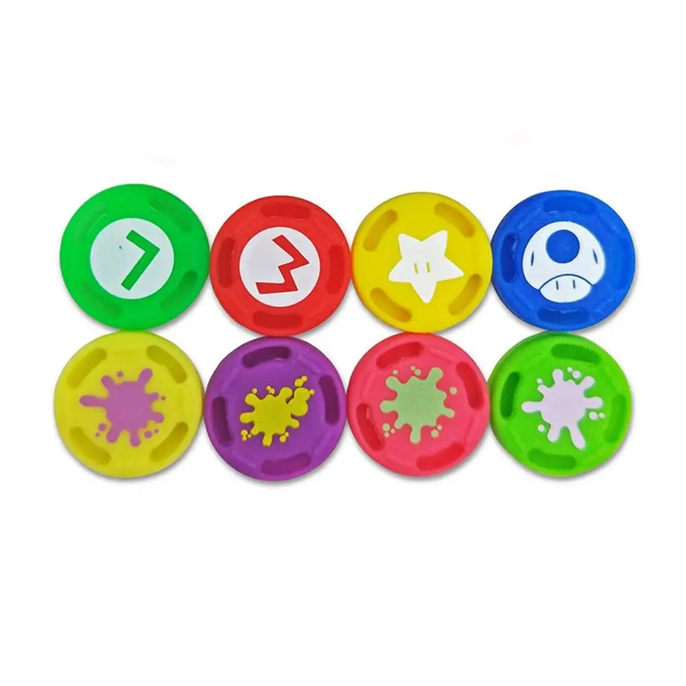 8pcs Cover cap 8pcs Silicone Joystick Thumb Stick Grip Cover Analog Case for Nintend Switch Console Joy-con Controller - Color: 8pcs Cover cap