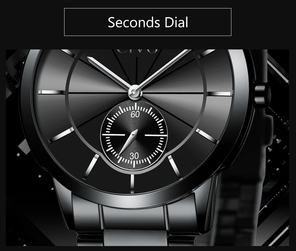 Reloj CIVO quartz watches mens fashion sport dial waterproof wirst watches top brand luxury steel strap man watches montre homme