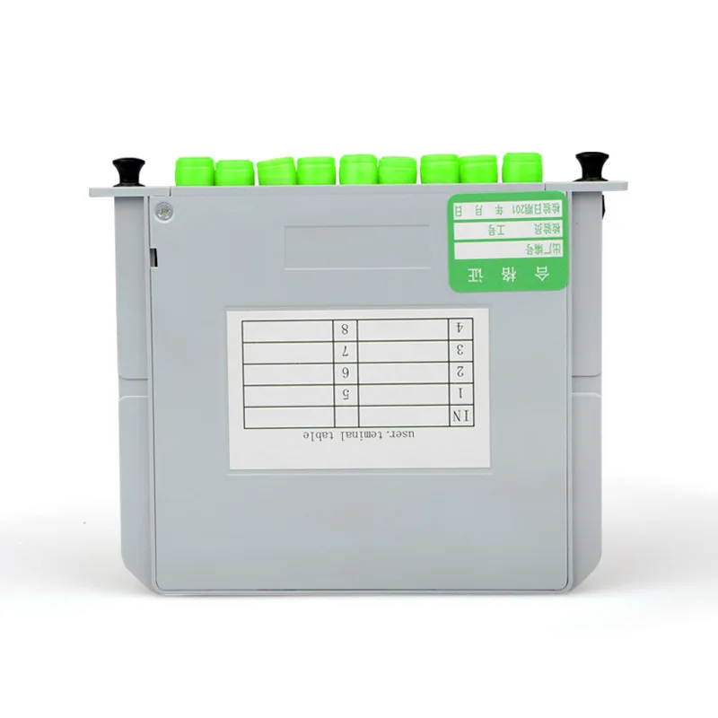 Волоконно-оптический распределительный блок FC APC PLC 1 : 8 FTTH 1-8 с 1X8 плосководным