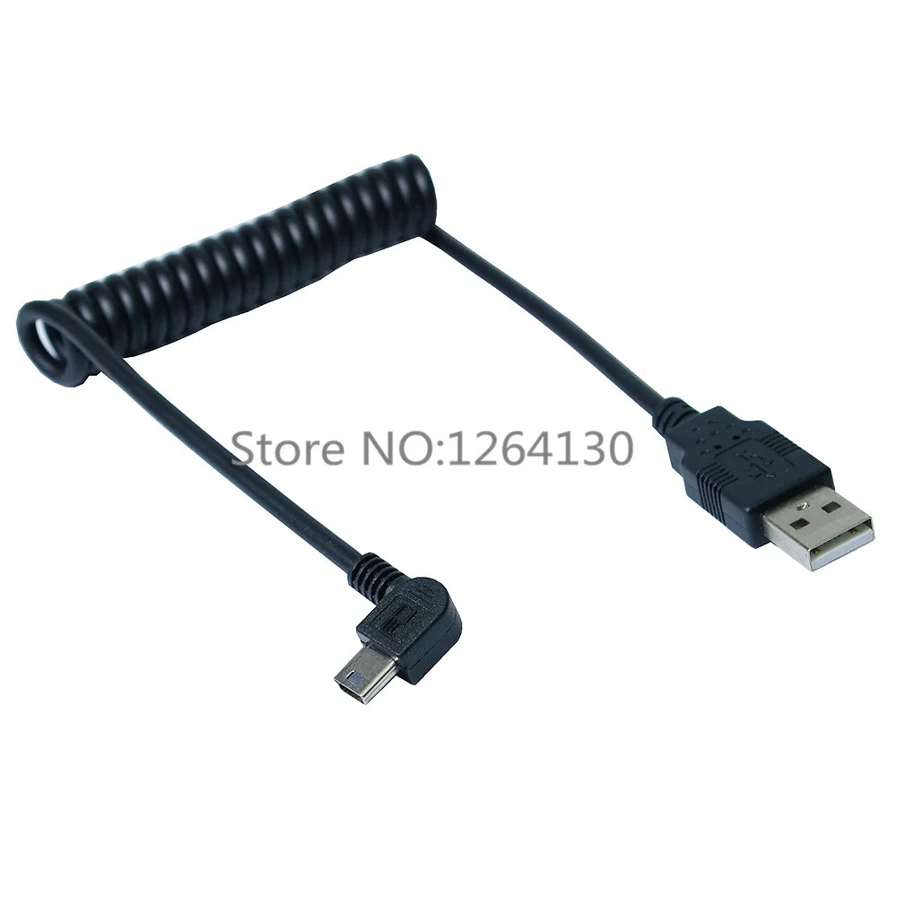 

Переходник для кабеля USB 2,0 под прямым углом 90 градусов, растягивающийся кабель для передачи данных с Mini типа «папа» на A типа «папа» для SSD и ж...