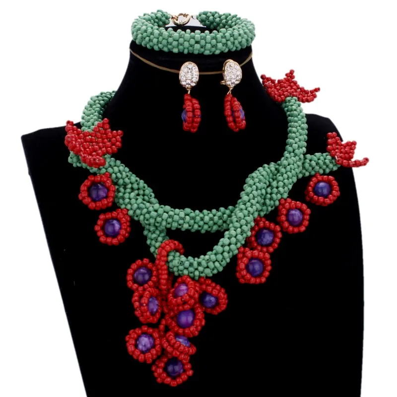 4 ujewelry Модные Ювелирные наборы акрил ручной работы Цветы Дубай комплект