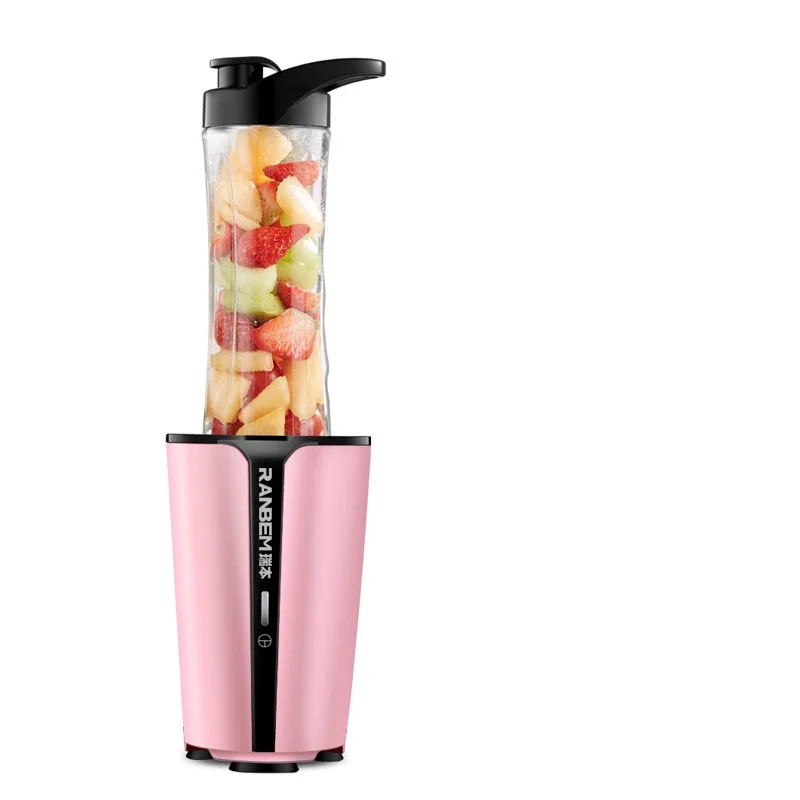 Pink 220 В/300 Вт 600 мл портативная электрическая вакуумная соковыжималка мини электрическая Многофункциональная крышка для еды блендер чашка Бытовая для офисных студентов - Цвет: Pink