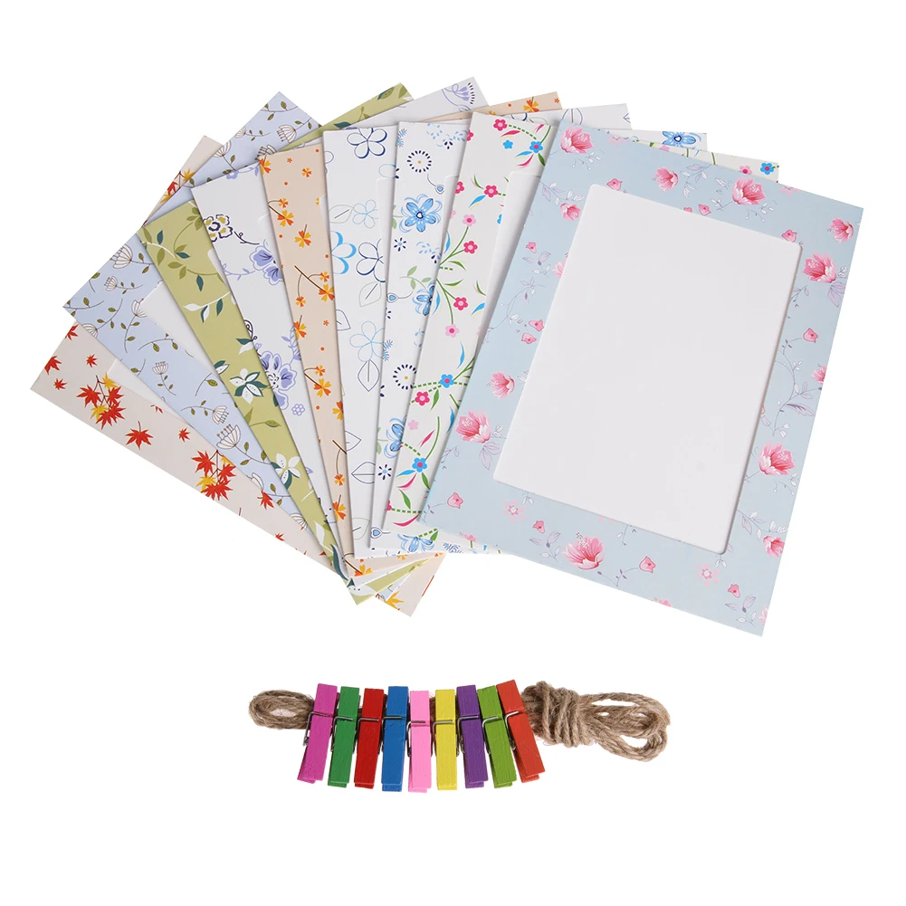 Фоторамка из крафт бумаги для фотографий подвесная рамка Свадебный Настенный