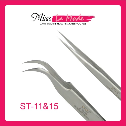Пинцет VETUS для наращивания ресниц тонкий наконечник легко выбрать|tweezers eyelash|tweezer
