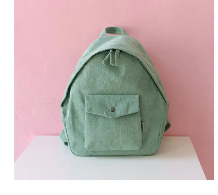 Ретро рюкзак для женщин и девочек, Корейский простой цветной Рюкзак Mochila Harajuku ulzzang, женский рюкзак, школьная сумка, Женский вельветовый рюкзак